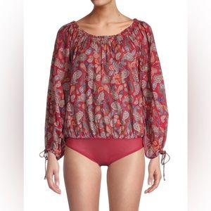 FREE PEOPLE Sundown Paisley Bodysuit